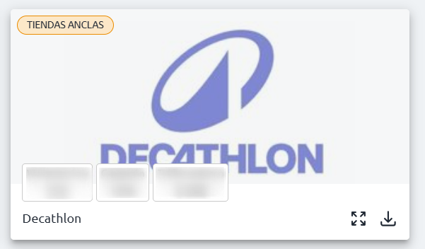 Example of a store card with its tag on the platform